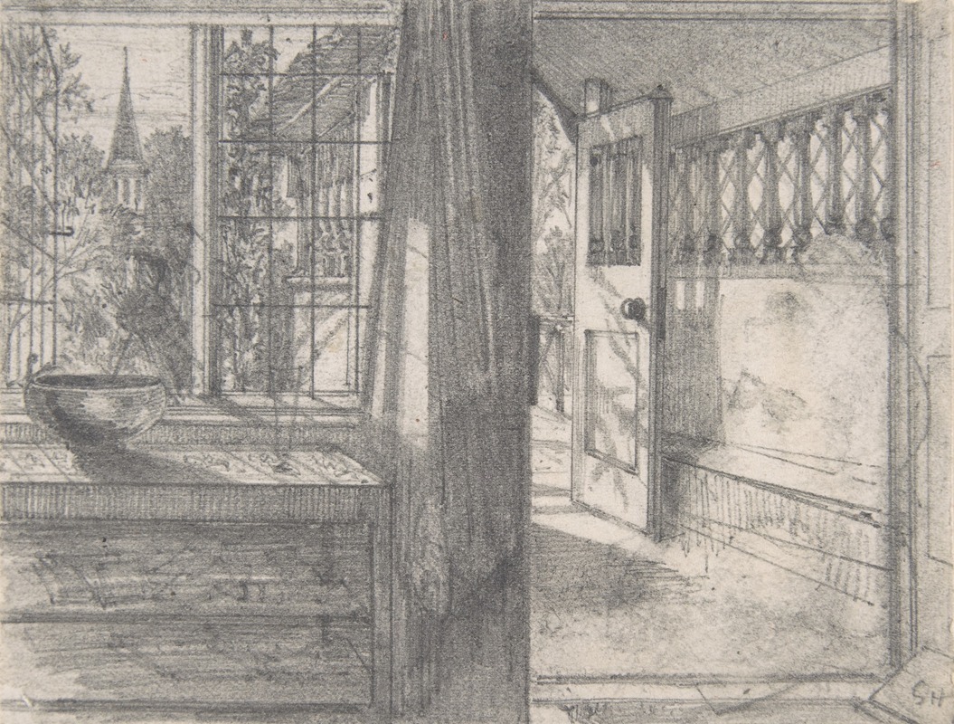A Cottage Porch by Фрэнсис Сеймур Хейден, 1838–1910 — digital art print download