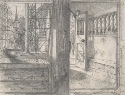 A Cottage Porch by Фрэнсис Сеймур Хейден, 1838–1910 — digital art print download