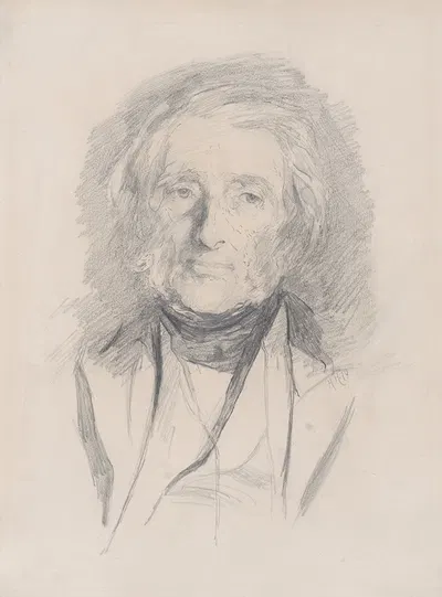 Portrait of John Ruskin by Сэр Хьюберт фон Херкомер — digital art print download