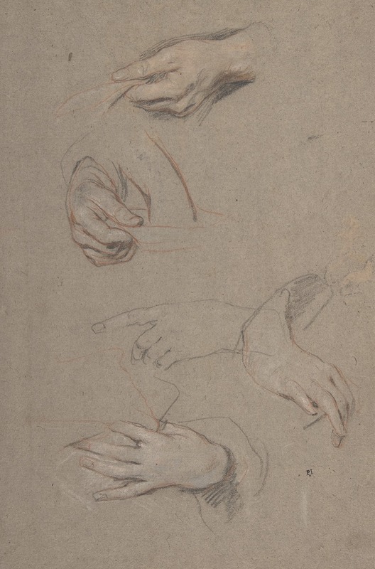 Studies of Hands by Сэр Питер Лели — digital art print download