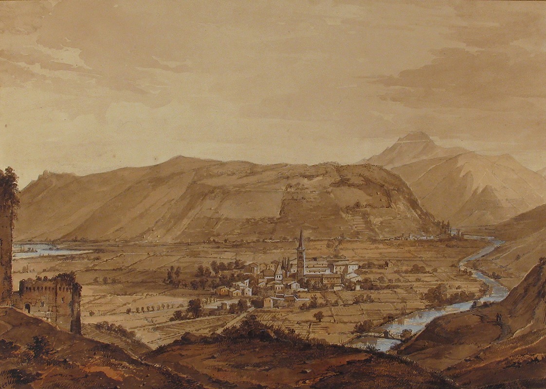 Village in an Alpine Valley — Виктор-Жан Николь