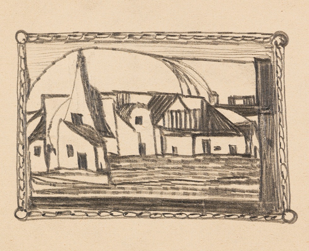 Dorfansicht by Adolf Hölzel, 1904 — digital art print download