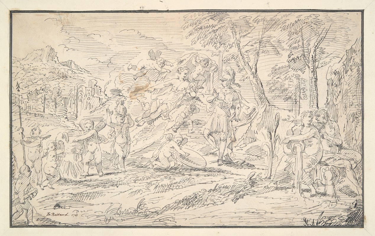 Venus Admonishing Achilles by After Francois Boitard, 1711 — digital art print download