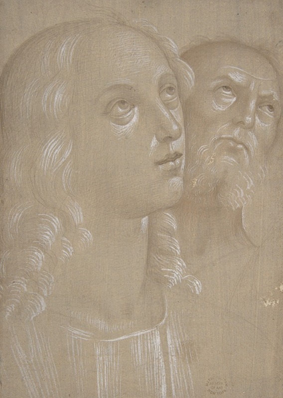 Heads of Two Saints — Follower of Pietro Perugino