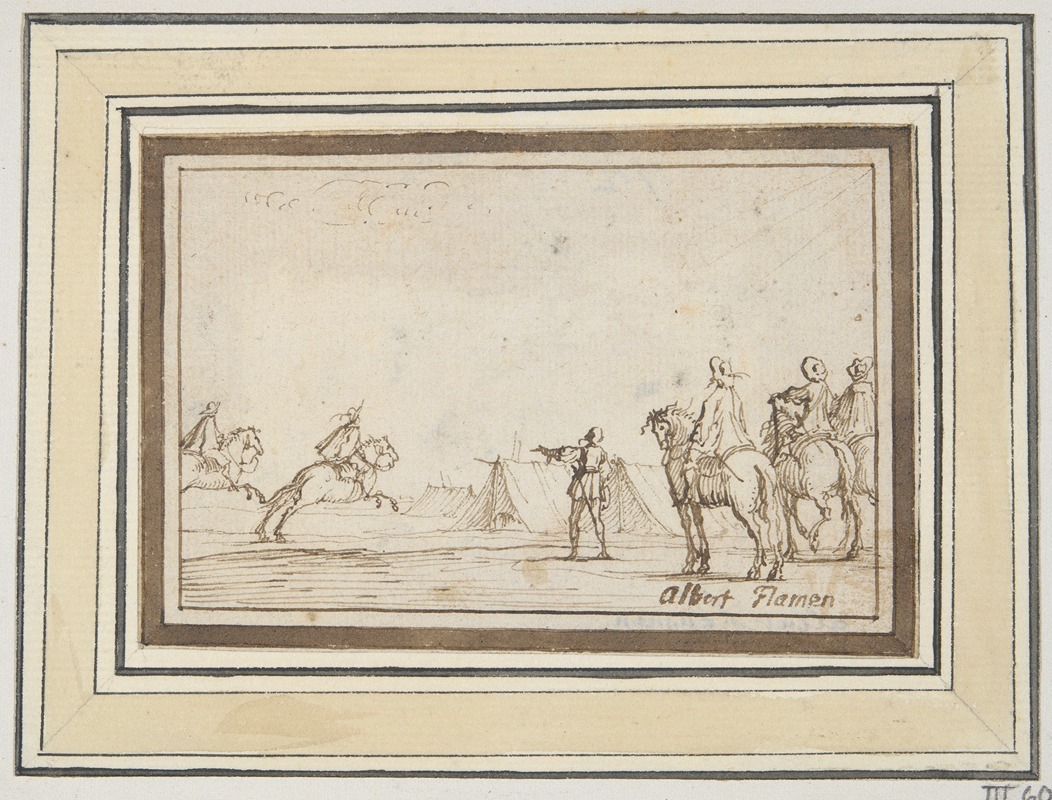 Horsemen near Camp by Albert Flamen — digital art print download