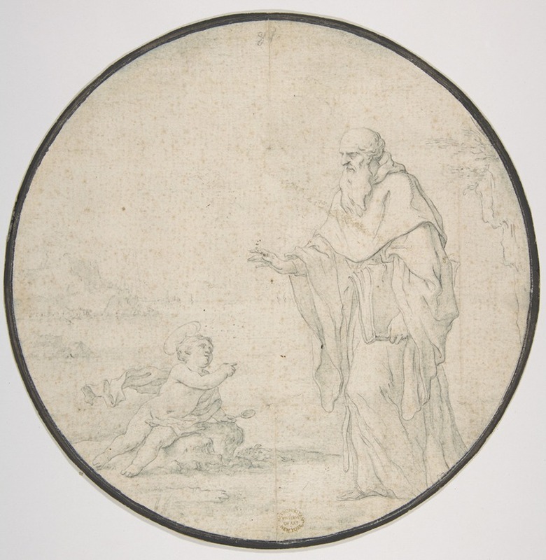 St. Augustine and the Child on the Seashore — Andrea Pozzo
