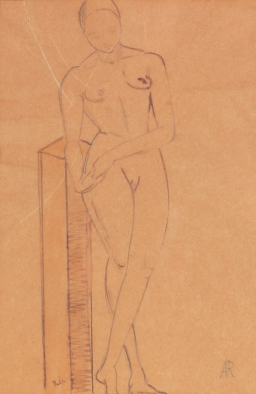 Weiblicher Akt mit Stele by Анита Рее, 1920 — digital art print download