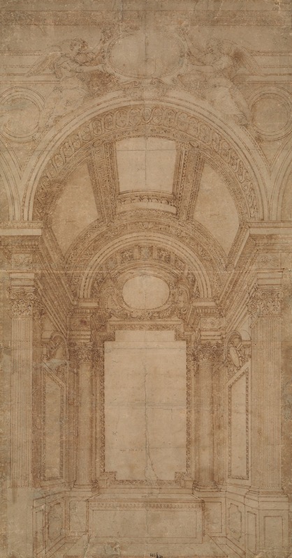 Design for an Elaborate Barrel-Vaulted Chapel — Бальдассаре Перуцци