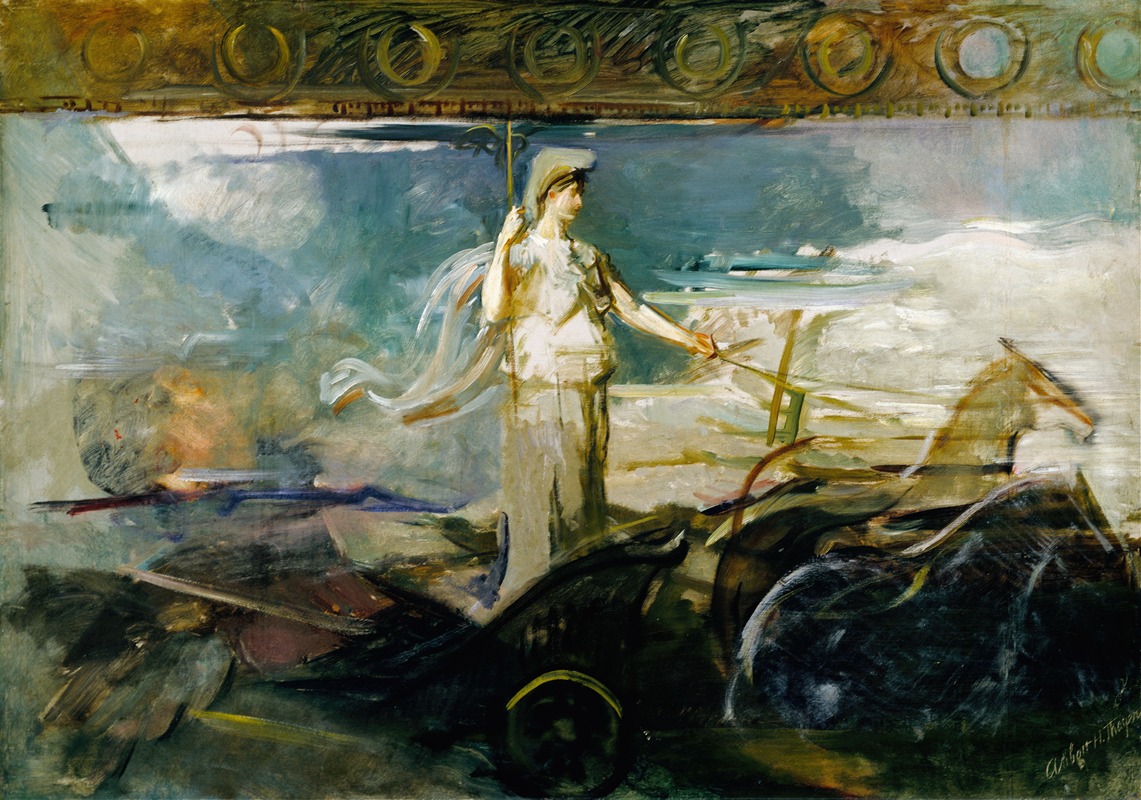 Minerva in a Chariot by Аббот Хандерсон Тейер, 1894 — digital art print download