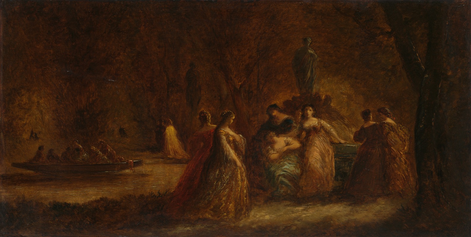 A Woodland Fête — Adolphe Monticelli