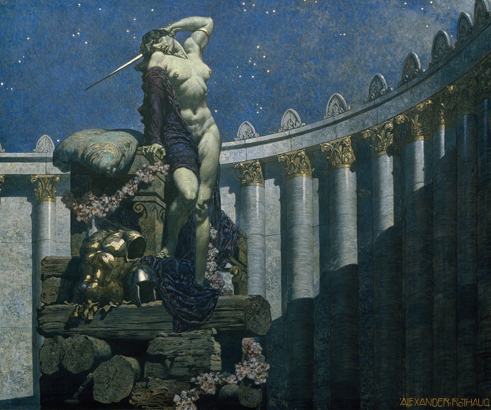 Dido at the stake by Alexander Rothaug, 1935 — digital art print download
