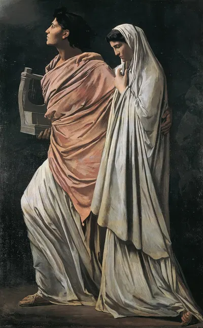 Orpheus and Eurydice by Anselm Feuerbach, 1868-1869 — digital art print download