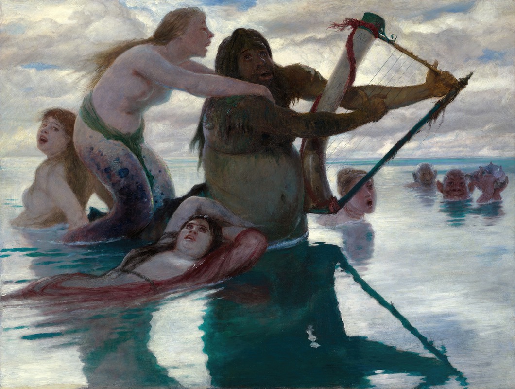 In The Sea by Арнольд Бёклин, 1883 — digital art print download