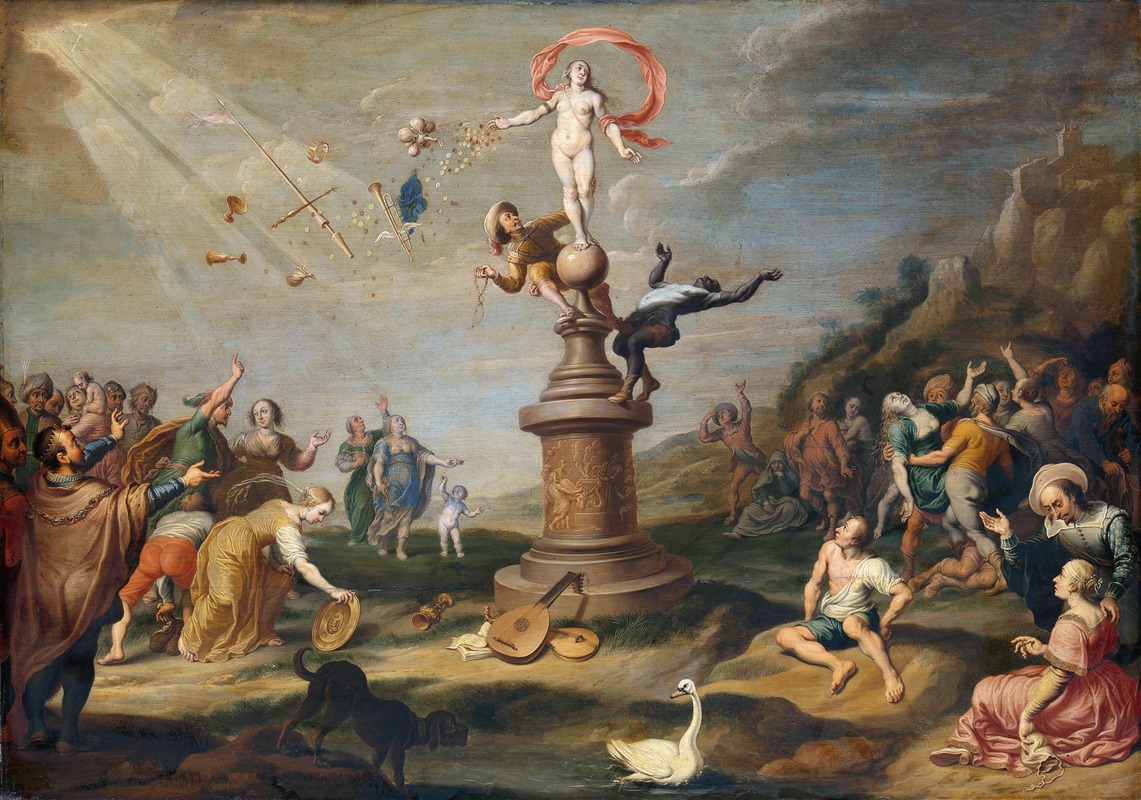 Fortuna Distributing Her Largesse by Cornelis De Baellieur, 1617 - 1671 — digital art print download