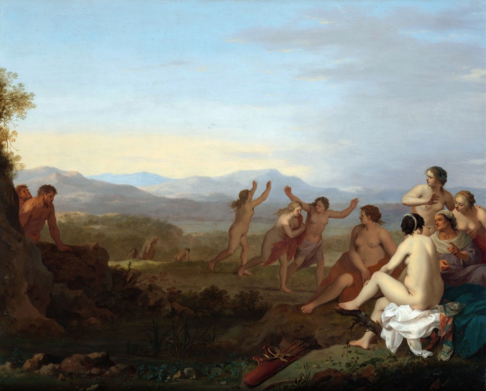 Satyrs Spying on Nymphs by Корнелис Ван Поеленбурх — digital art print download
