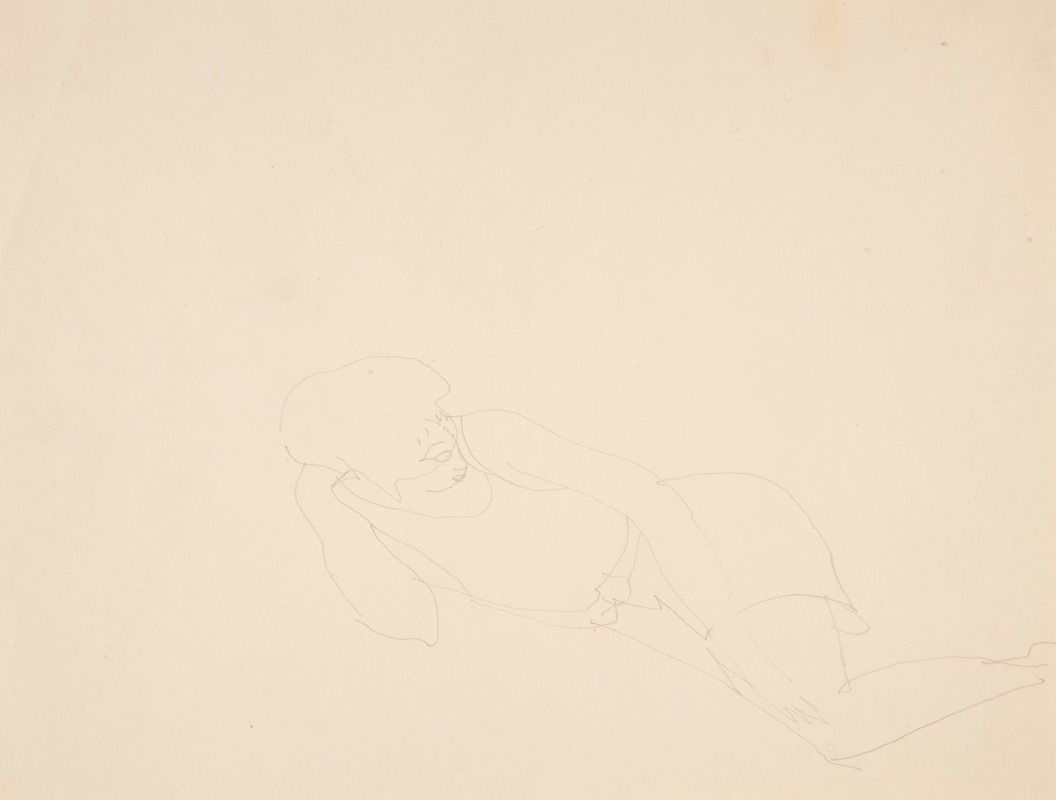 Reclining Woman by Чарльз Демут — digital art print download