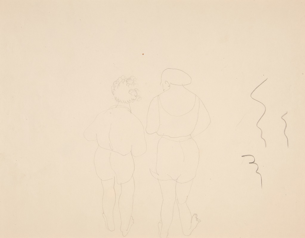 Two Woman Bathers Seen from Behind by Чарльз Демут — digital art print download