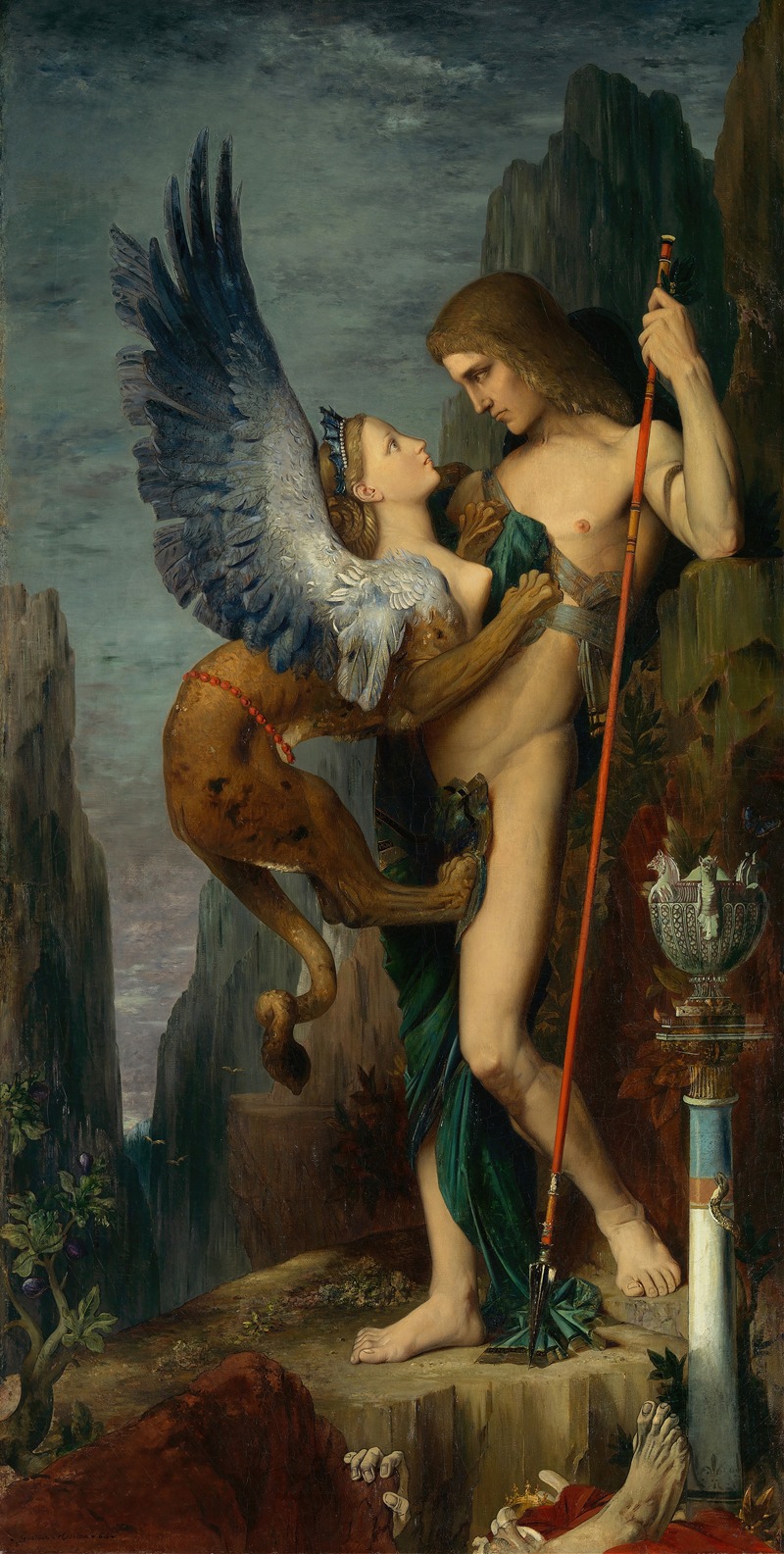 Oedipus and The Sphinx by Гюстав Моро, 1864 — digital art print download