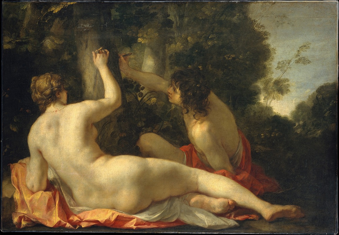 Angelica and Medoro by Жак Бланшар — digital art print download