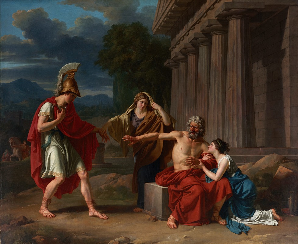 Oedipus At Colonus by Жан Антуан Теодор Жироу, 1788 — digital art print download