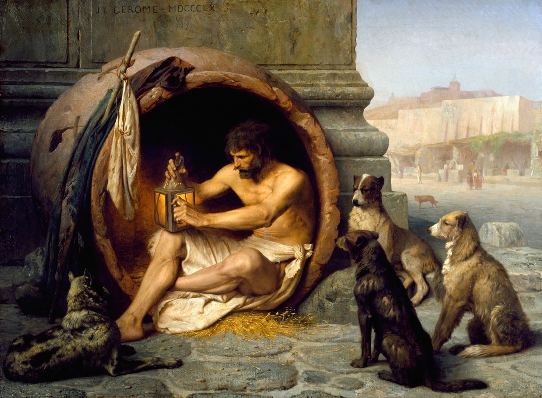 Diogenes by Жан-Леон Жерома, 1860 — digital art print download