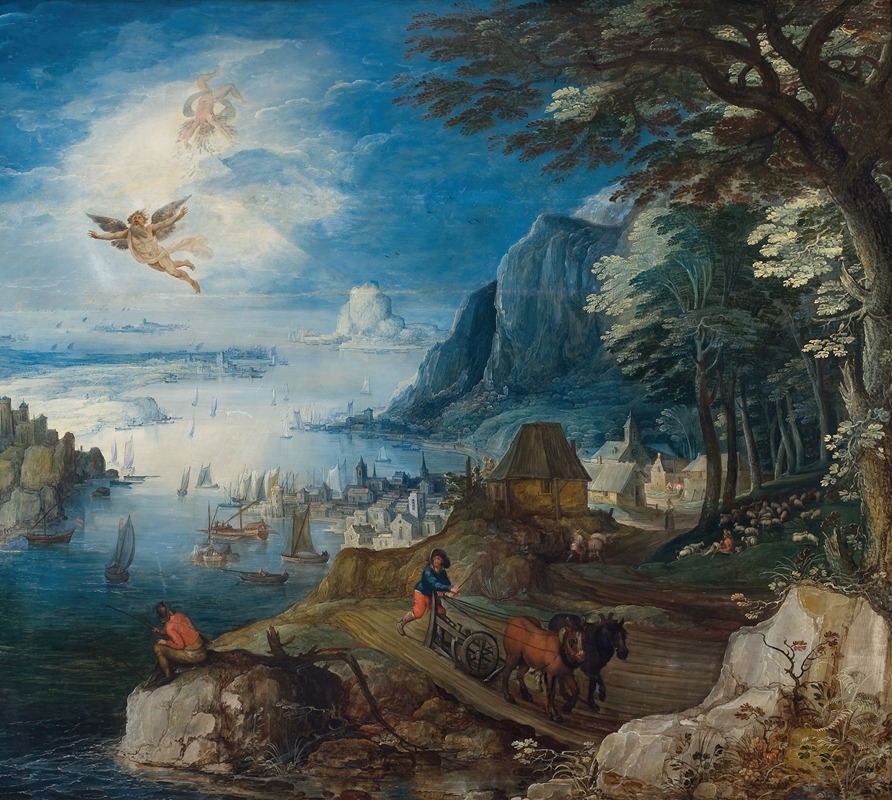 Landscape with the Fall of Icarus — Йос де Момпер