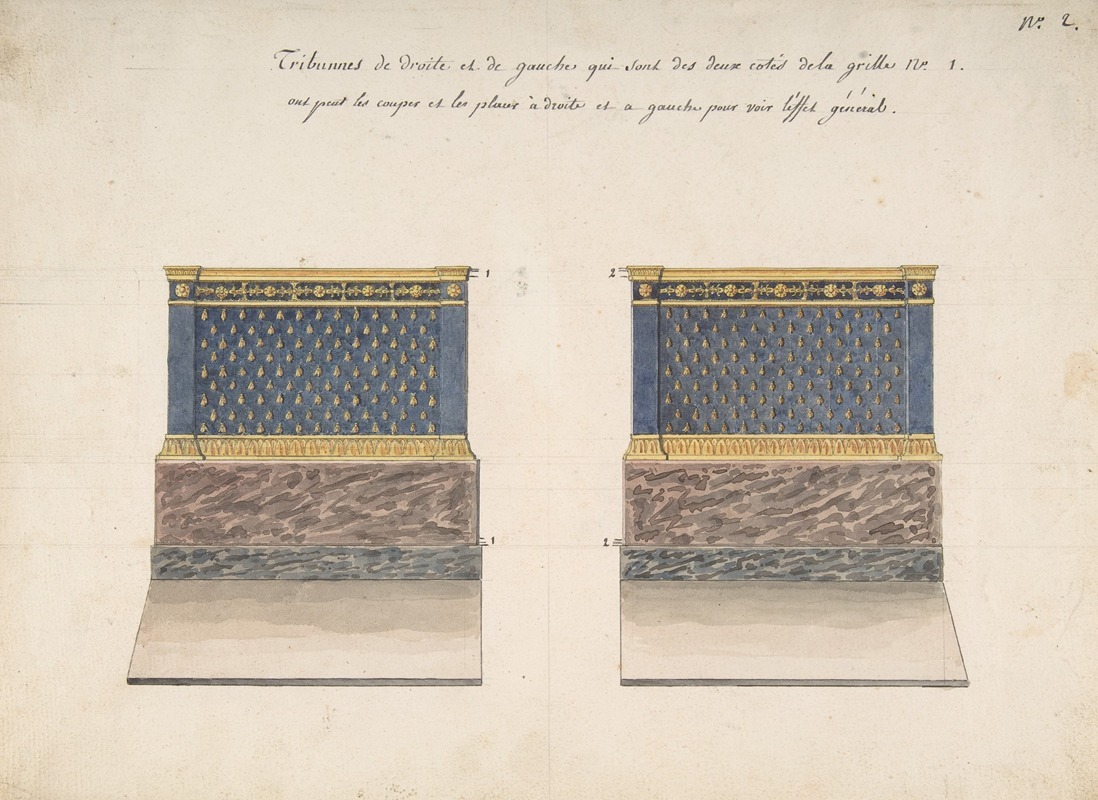 Right and Left Tribunes by Charles Percier — digital art print download