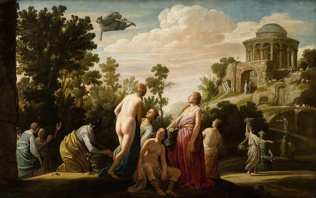 Mercury and Herse by Николаес Мойяерт, 1624 — digital art print download