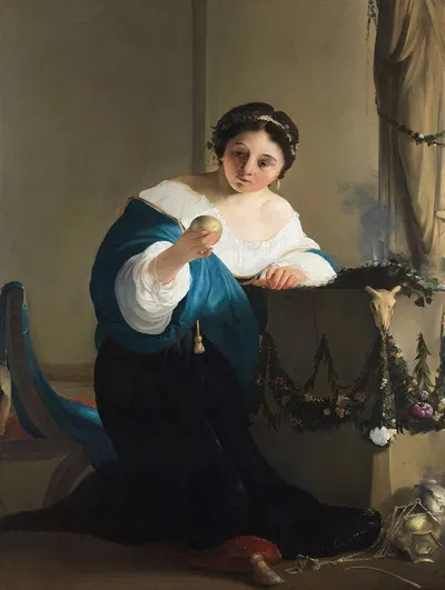 Cydippe With The Apple of Acontius by Paulus Bor — digital art print download