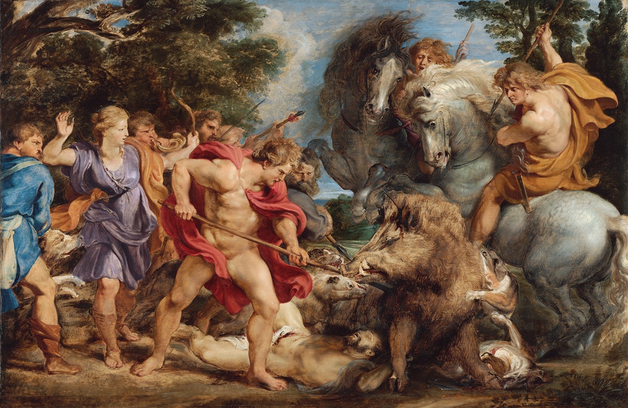 The Calydonian Boar Hunt by Петер Пауль Рубенс, 1611–1612 — digital art print download