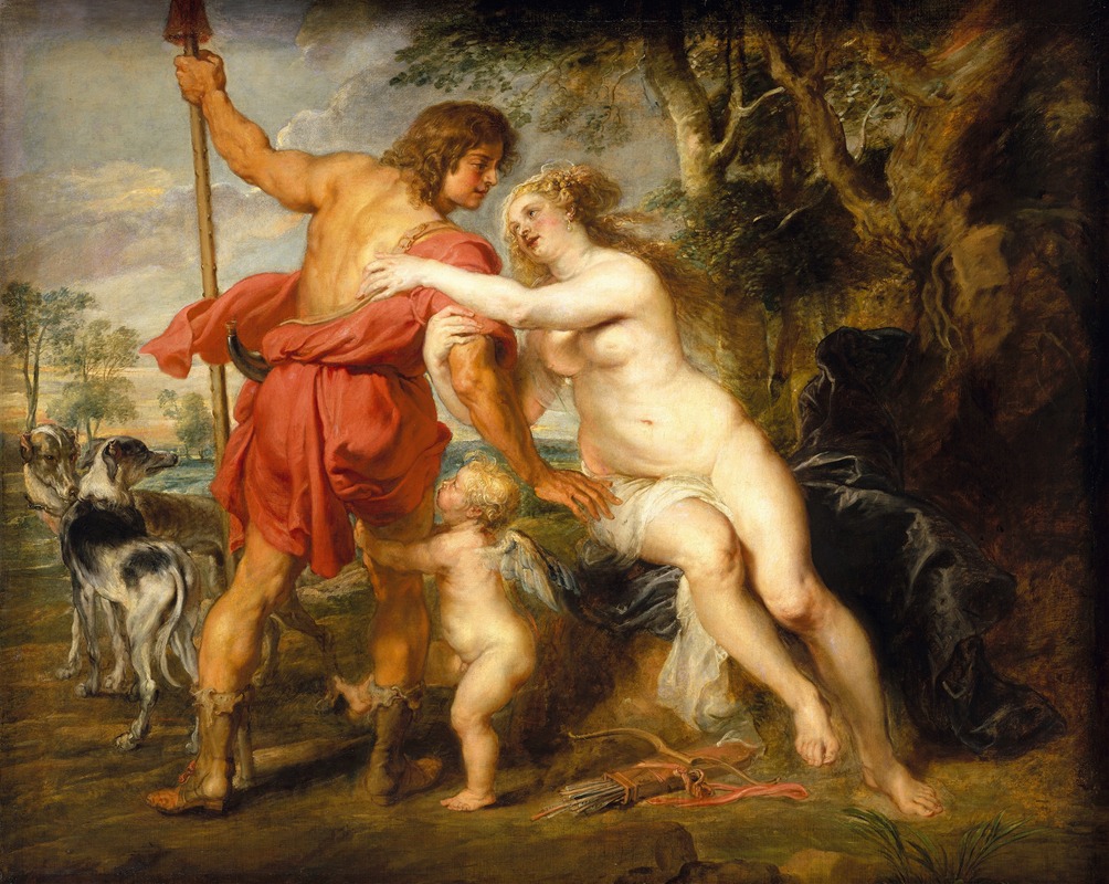Venus and Adonis by Peter Paul Rubens — digital art print download