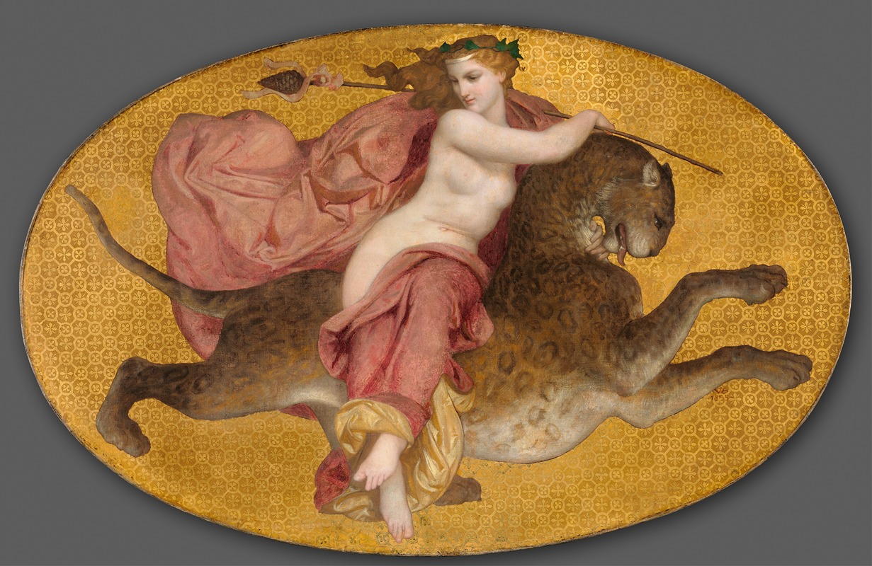 Bacchante on a Panther by Уильям Бугеро, 1855 — digital art print download
