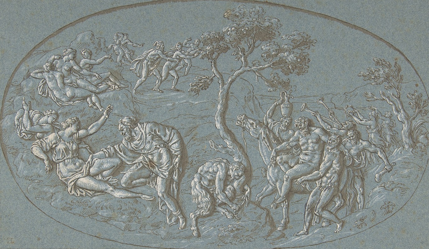Nymphs And Satyrs by Circle of Bernard Picart — digital art print download