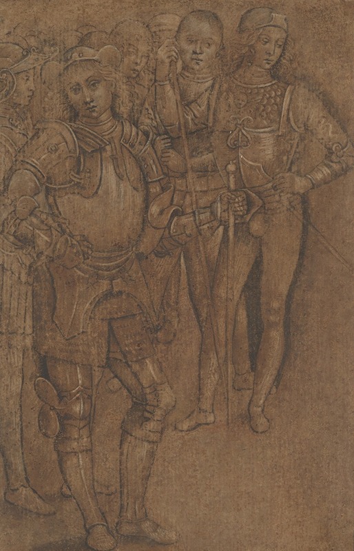 Group of Warriors Standing by Follower of Pietro Perugino — digital art print download