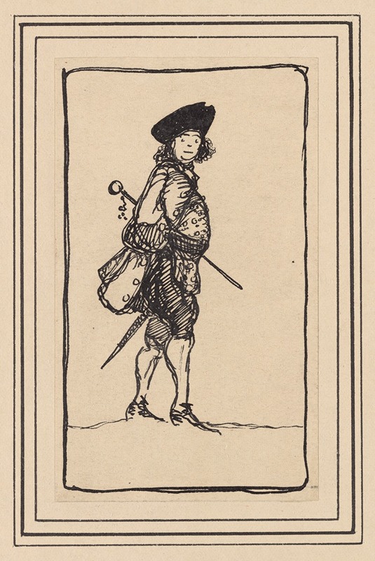 Colonial Gentleman, full length by Claude Lovat Frazer — digital art print download