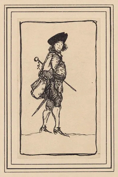 Colonial Gentleman, full length by Claude Lovat Frazer — digital art print download