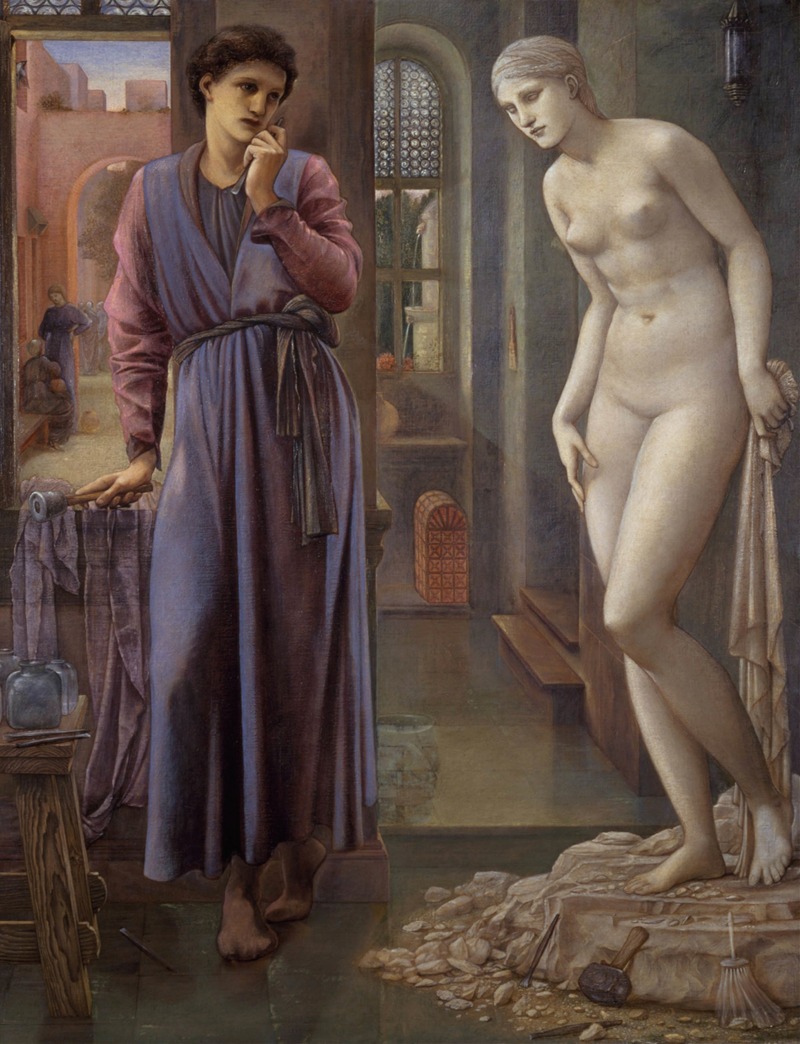Pygmalion And The Image – The Hand Refrains by Сэр Эдвард Коли Берн-Джонс, 1878 — digital art print download