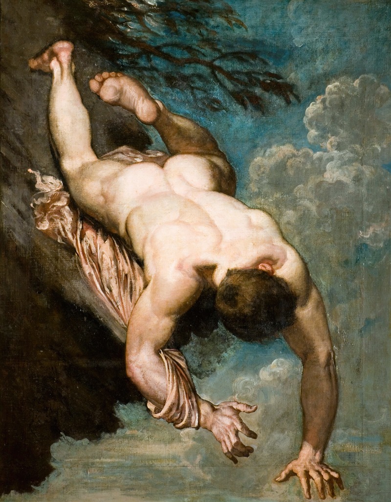 Manlius Hurled From The Rock by Уильям Этти, 1818 — digital art print download