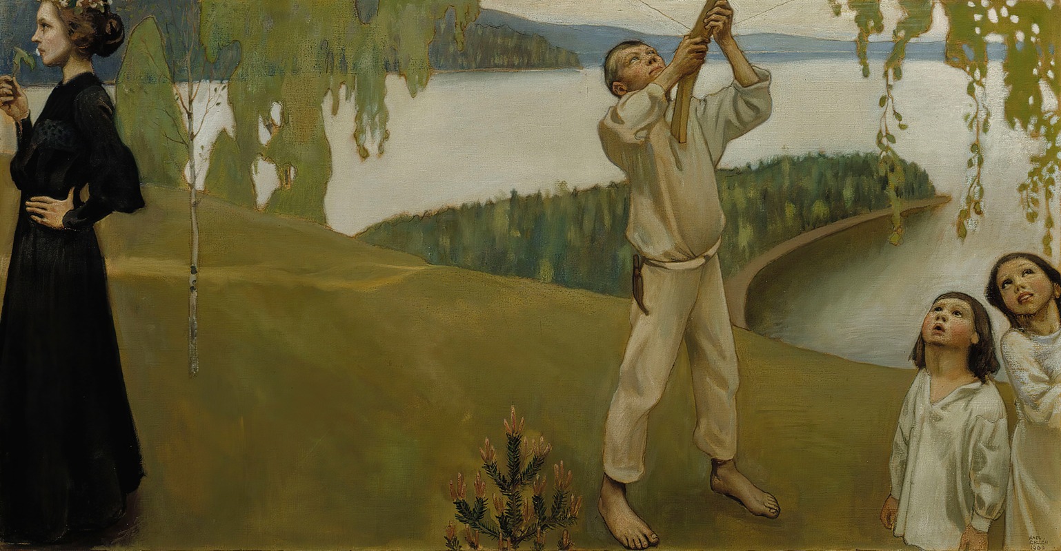 Spring, Study For The Jusélius Mausoleum Frescos — Akseli Gallen-Kallela