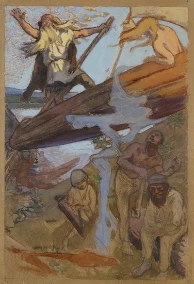 The Departure Of Väinämöinen by Аксели Галлен-Каллела, 1893 - 1894 — digital art print download
