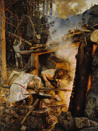 The Forging Of The Sampo by Аксели Галлен-Каллела, 1893 — digital art print download