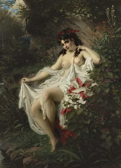 Spring In The Woods by Anton Ebert, 1875 — digital art print download