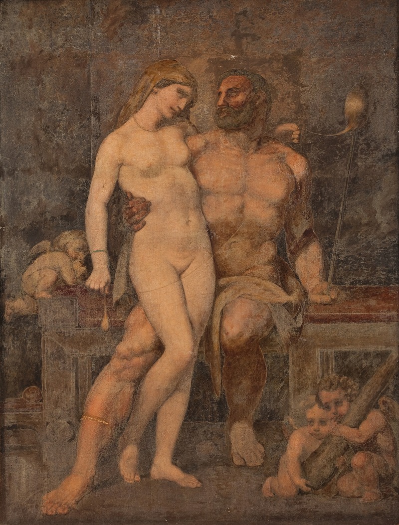 Hercules And Omphale by Anton Von Gegenbaur, 1826 — digital art print download