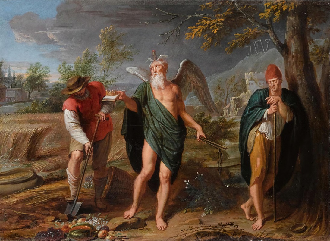 Allegory Of Time, Work And Idleness — Caspar Jacob Van Opstal The Younger