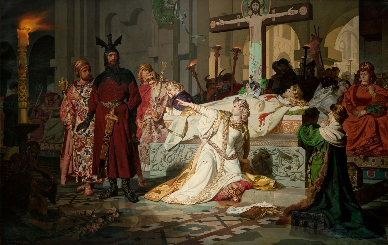 Kriemhild's Accusation by Эмиль Лауффер, 1879 — digital art print download