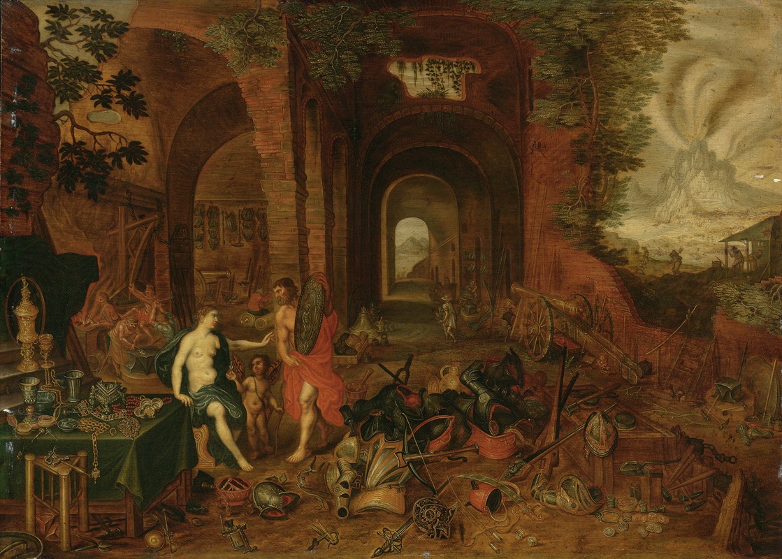 The Forge Of Vulcan by Follower Of Jan Breughel The Younger — digital art print download