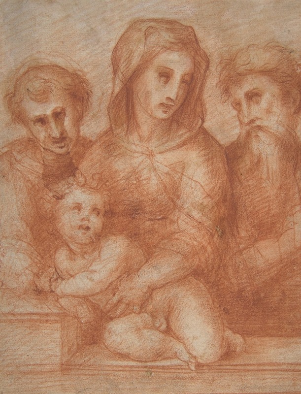 Virgin and Child with Two Saints by Domenico Puligo — digital art print download