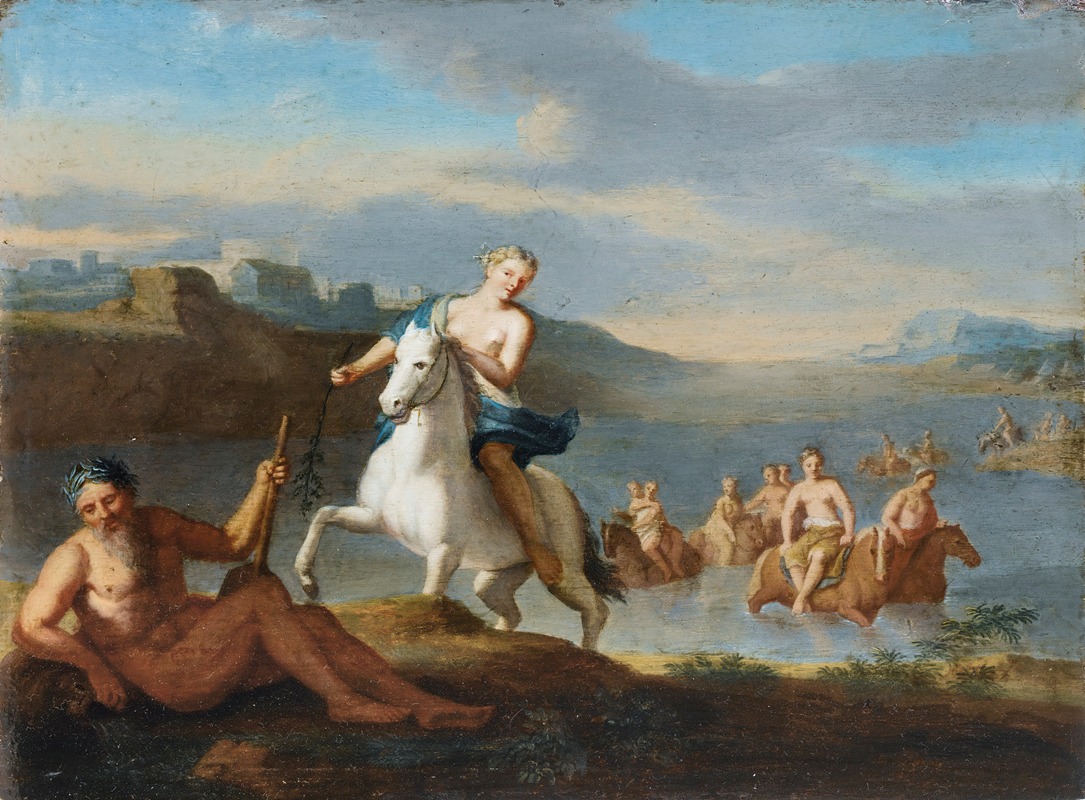 Clelia Crossing The Tiber by Жерар Хоэт — digital art print download