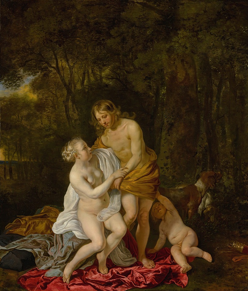 Venus And Adonis by Jacob Van Loo — digital art print download
