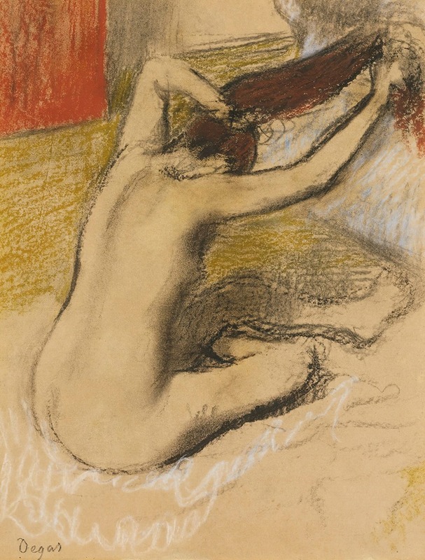 Femme Se Peignant by Эдгар Дега — digital art print download